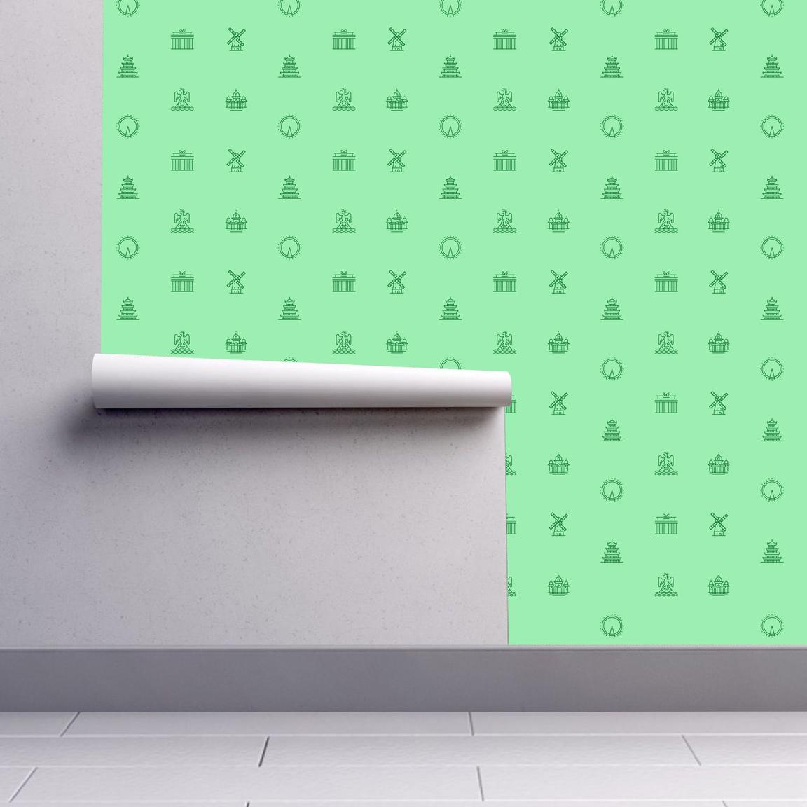 Pictogram on wallpaper